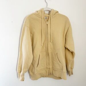Aritzia Tna Cozy Fleece Perfect Zip Hoodie